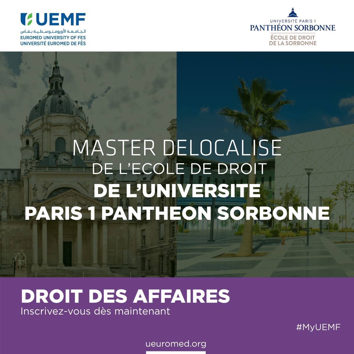 [NEW PROGRAM] Master in Business Law Franco-Moroccan track, delivered at the Euromed University of Fes