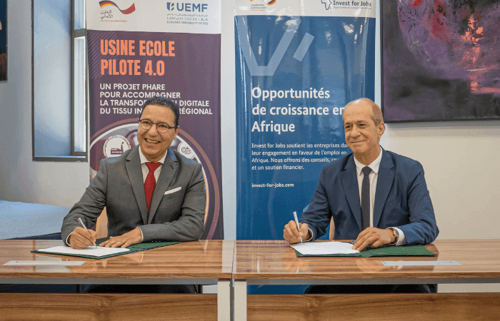 Signature de la convention de financement du projet "Usine Ecole Pilote 4.0" cofinancé par la filiale de la KFW, la Facilité Investissements pour l’emploi (IFE)