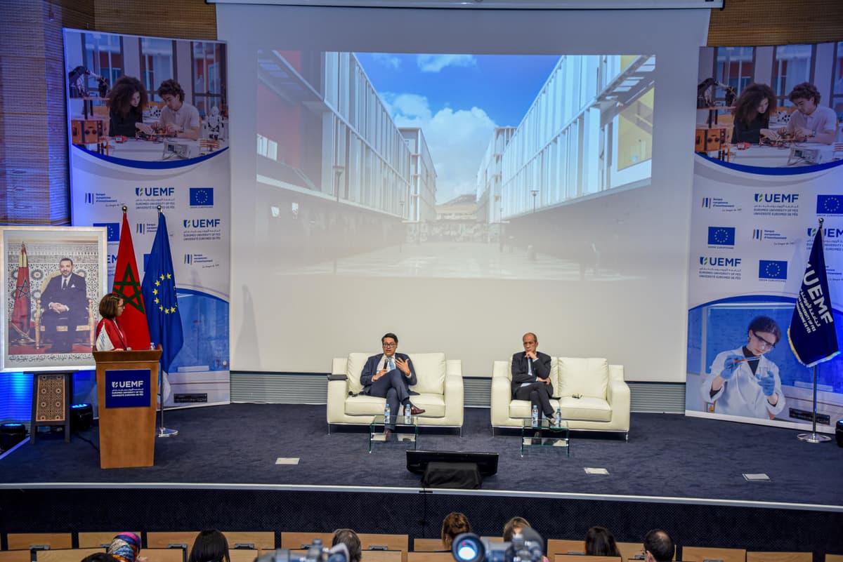 Visite du Vice-Président de la BEI M.Mourinho Félix à l'UEMF pour un échange avec les étudiants autour du climat