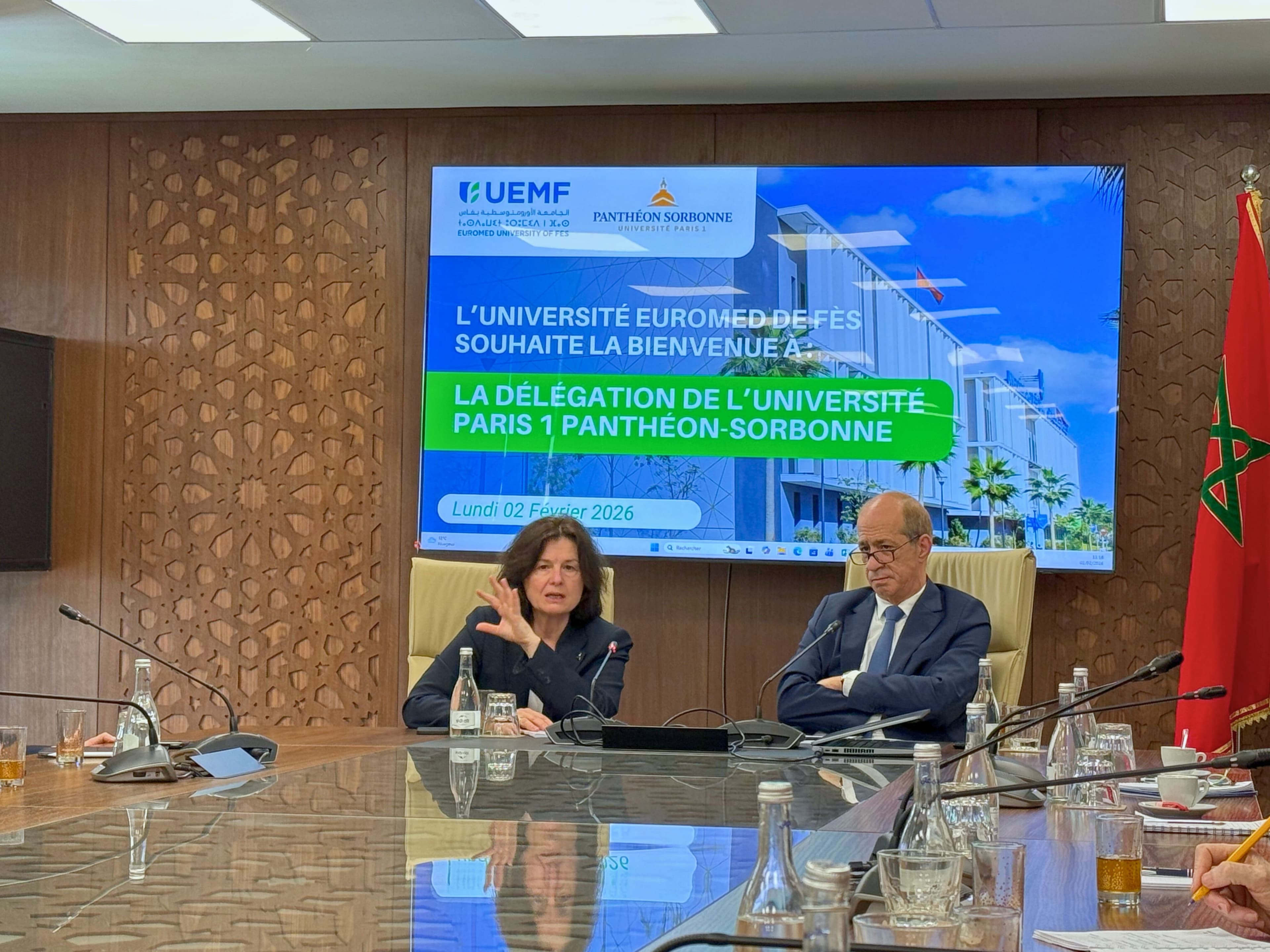 Towards a new chapter of cooperation between Paris 1 Panthéon-Sorbonne University and Euromed University of Fes
