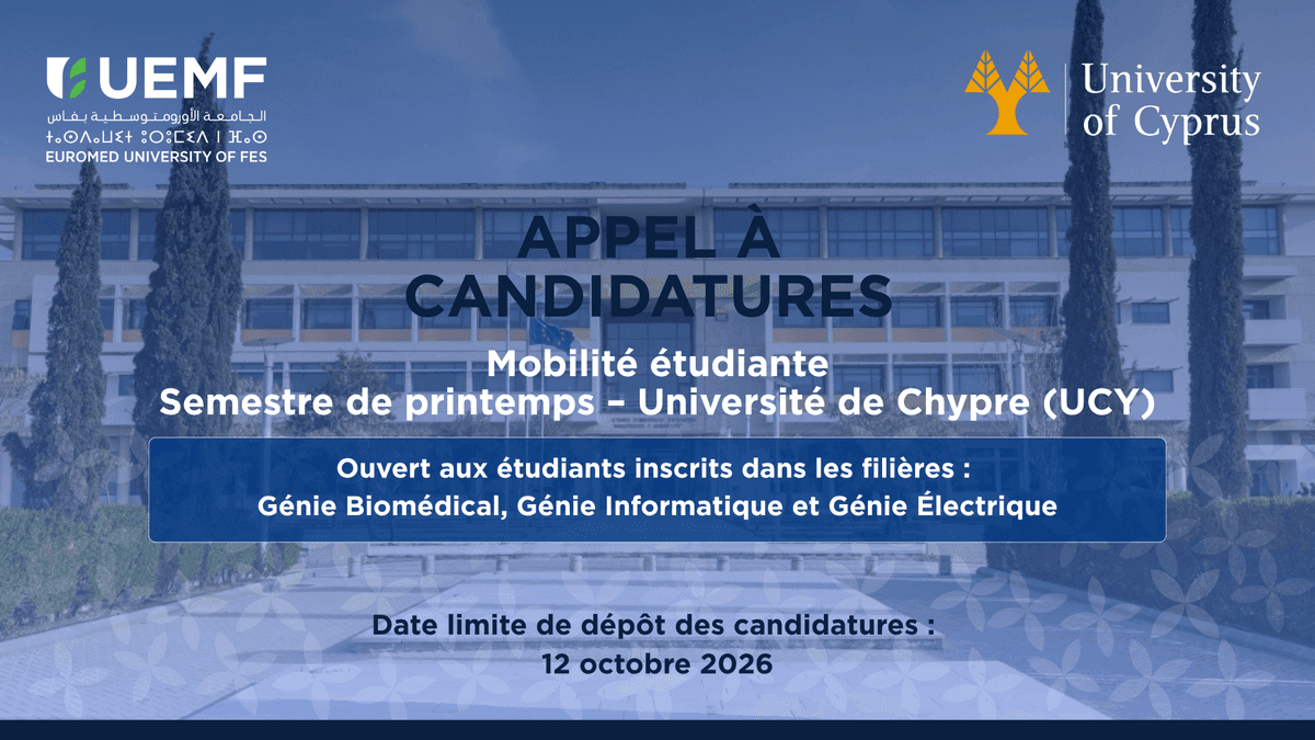 Mobilité internationale : l’UEMF ouvre les candidatures pour un semestre d’études à l’Université de Chypre