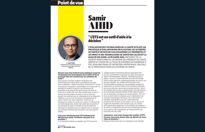 Point de Vue : L’Évaluation des Technologies de la Santé (ETS), un outil d’aide à la décision