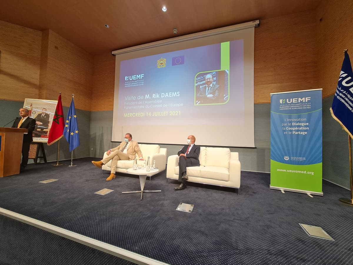 M. Rik DAEMS : Président l’Assemblée Parlementaire du Conseil de l’Europe en visite à l'UEMF