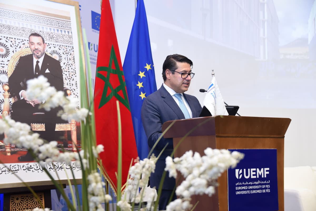Visite du Vice-Président de la BEI M.Mourinho Félix à l'UEMF pour un échange avec les étudiants autour du climat