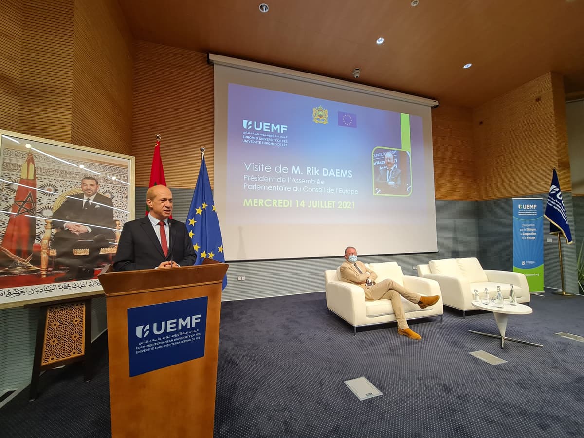M. Rik DAEMS : Président l’Assemblée Parlementaire du Conseil de l’Europe en visite à l'UEMF