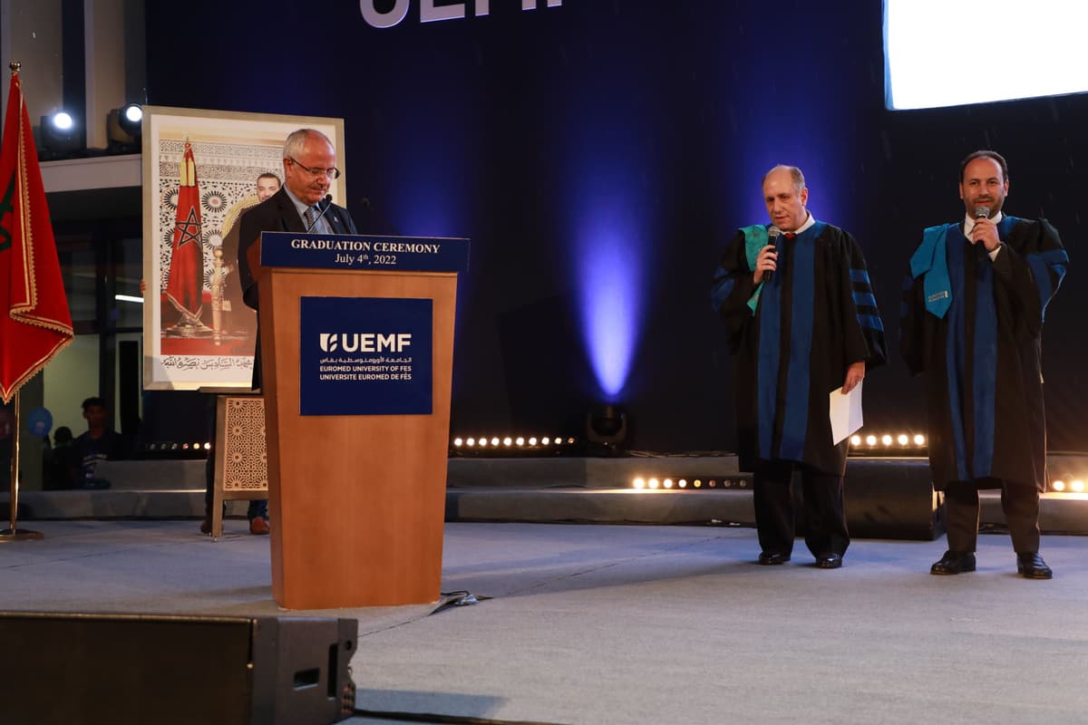 Cérémonial de promotion de grade des Professeurs Othmane Benmoussa et Hicham Sebti