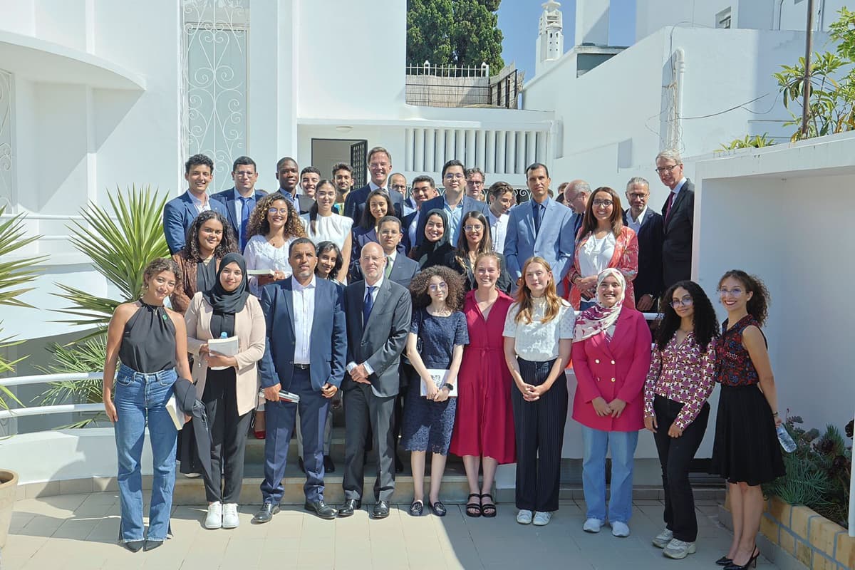 Students of Euromed University of Fes, guests of His Excellency Mr. Mark Rutte, Prime Minister of the Netherlands