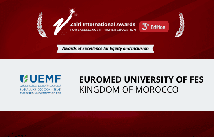 L'UEMF nominée pour le prix Zairi International Awards pour l'excellence dans l'enseignement supérieur dans sa 3ème édition