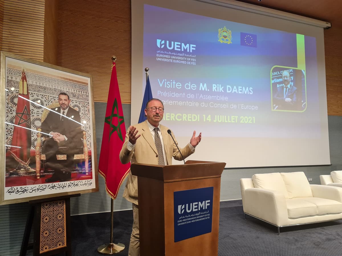 M. Rik DAEMS : Président l’Assemblée Parlementaire du Conseil de l’Europe en visite à l'UEMF