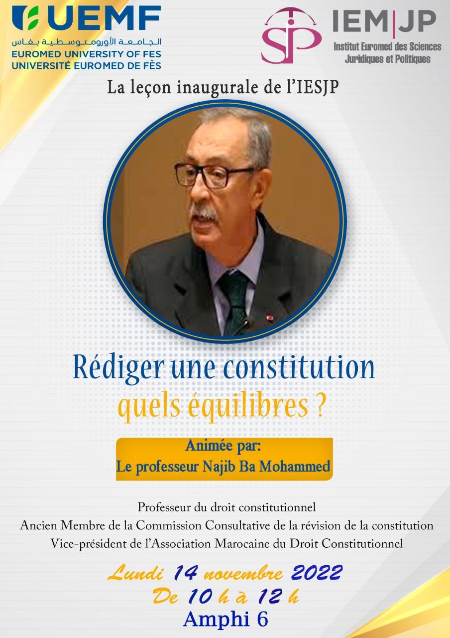 Leçon ISJP "rédiger une constitution : quels équilibres ?"